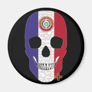 Aimant HANDSKULL Paraguay autour de l'aimantB2