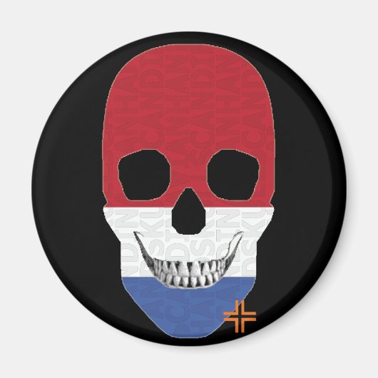 Aimant HANDSKULL Pays-Bas magnétique circulaire B2 (Devant)