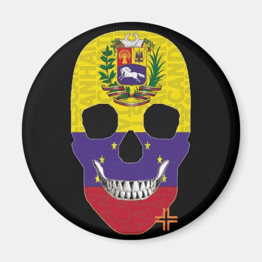 Aimant HANDSKULL Venezuela magnétique circulaire B2 (Devant)