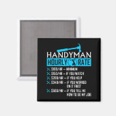 Aimant Handyman Hourly Rate Humor Carpenter Funny Handy M (Recto/Verso)