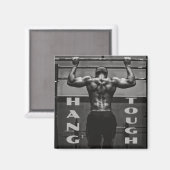 Aimant Hang Tough Muscle Man Entraînement Gym (Recto/Verso)