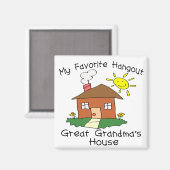 Aimant Hangout favori Maison de grand-grand-mère (Recto/Verso)