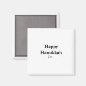 Aimant Hanoukka heureux votre nom image texte modifiable (Recto/Verso)