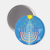 Aimant hanoukka menorah (Recto/Verso)