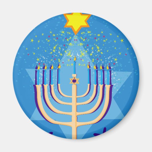 Aimant hanoukka menorah (Devant)