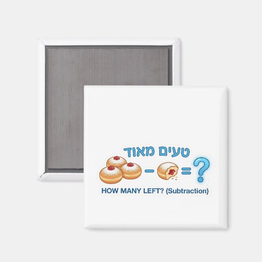 Aimant Hanukkah Donuts Subtraction Game - "Tasty" (Recto/Verso)