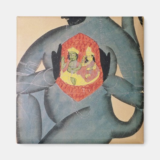 Aimant Hanuman révèle Rama et Sita (Devant)