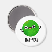 Aimant Hap-pea Funny Happy Pea Pun (Recto/Verso)