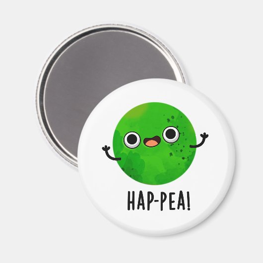 Aimant Hap-pea Funny Happy Pea Pun (Recto/Verso)