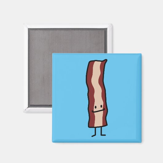 Aimant Happy Bacon Smirk Classic Design (Recto/Verso)