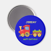 Aimant Happy Birthday, Toy Train, template (Recto/Verso)
