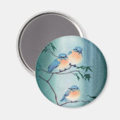 Aimant HAPPY BLUEBIRDS par SHARON SHARPE (Recto/Verso)