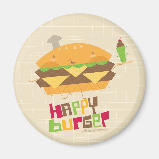 Aimant Happy Burger (Devant)