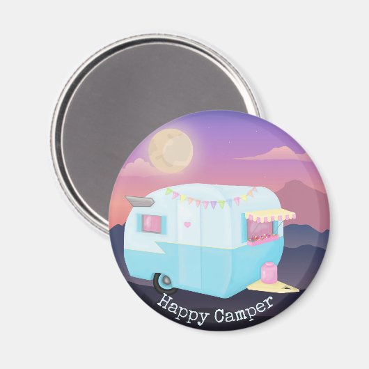 Aimant Happy Camper (Recto/Verso)