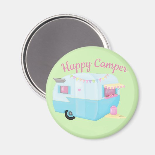 Aimant Happy Camper (Recto/Verso)