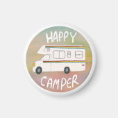 Aimant Happy Camper Rainbow RV Sunset Motorhome RV (Devant)