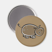 Aimant Happy Cartoon Hippo (Recto/Verso)