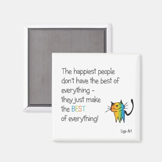 Aimant HAppy cat (Recto/Verso)