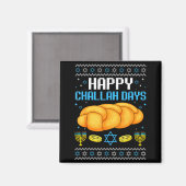 Aimant Happy Challah Days Ugly Christmas Hanukkah  (Recto/Verso)