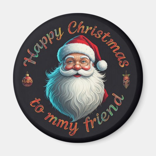 Aimant happy christamas à mon ami (Devant)