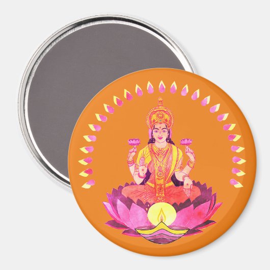 Aimant Happy Diwali - Deepalavi Lakshmi Goddess 1 (Recto/Verso)