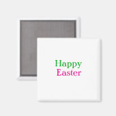 Aimant Happy easter boho vert rose enfants ajouter nom ti (Recto/Verso)