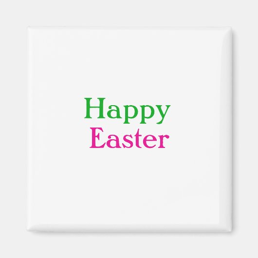 Aimant Happy easter boho vert rose enfants ajouter nom ti (Devant)
