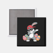 Aimant Happy Easter Bruh Bunny Dab Rabbit Dance Boys Kids (Recto/Verso)