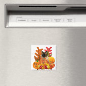 Aimant Happy Fall Siamese Chat en Citrouille Patch Fridge (In Situ (Lave-vaisselle))