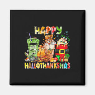 Aimant Happy Hallothanksmas Coffee Halloween Thanksgiving