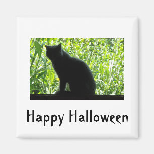 Aimant Happy Halloween Chat noir