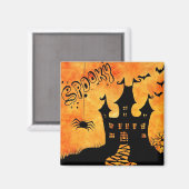 Aimant Happy Halloween Éffrayant Castle (Recto/Verso)