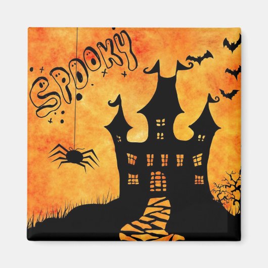 Aimant Happy Halloween Éffrayant Castle (Devant)