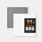 Aimant Happy Halloween – fantômes café mignons (Recto/Verso)