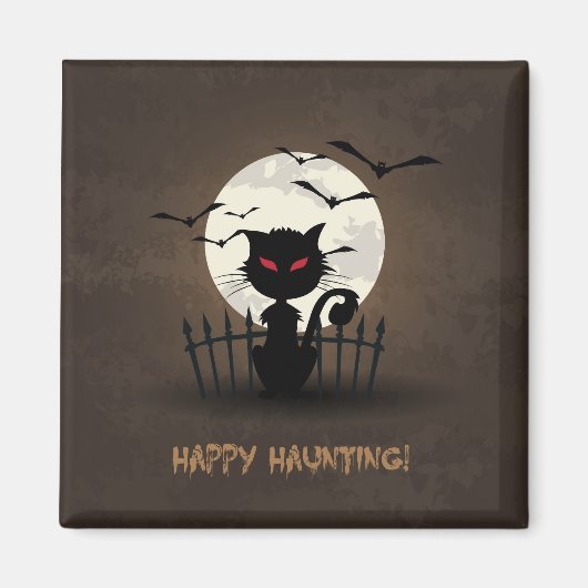 Aimant Happy Hauny Chat noir (Devant)