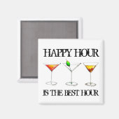 Aimant Happy Hour est la meilleure heure de cocktails de  (Recto/Verso)