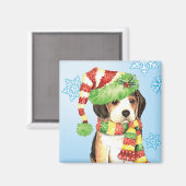 Aimant Happy Howliday Beagle (Recto/Verso)