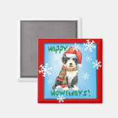 Aimant Happy Howliday Beardie (Recto/Verso)