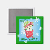 Aimant Happy Howliday Coton (Recto/Verso)