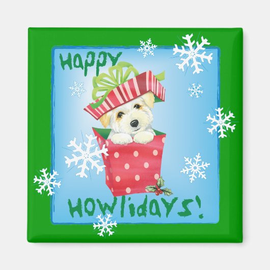 Aimant Happy Howliday Coton (Devant)