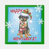 Aimant Happy Howliday Doberman (Devant)