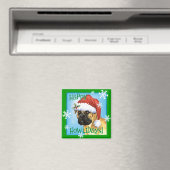 Aimant Happy Howlidays Bullmastiff (In Situ (Lave-vaisselle))