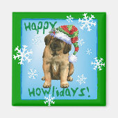 Aimant Happy Howlidays Leonberger (Devant)