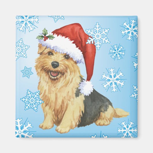 Aimant Happy Howlidays Norfolk Terrier (Devant)
