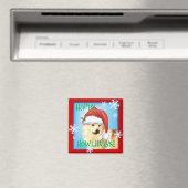 Aimant Happy Howlidays Norwegian Buhund (In Situ (Lave-vaisselle))