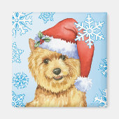 Aimant Happy Howlidays Norwich Terrier (Devant)