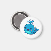 Aimant Happy Kawaii Baleine Sticker - mignon ami Océan (Recto/Verso)