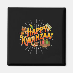 Aimant Happy Kwanzaa - Festival africain du patrimoine am