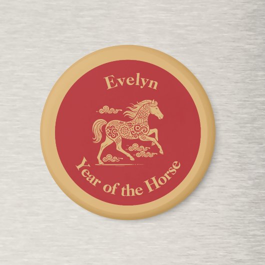 Aimant Happy Lunar New Year of the Horse Lucky Clouds