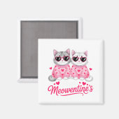 Aimant Happy Meowentine’s Cute Romantic Cats Couple Valen (Recto/Verso)
